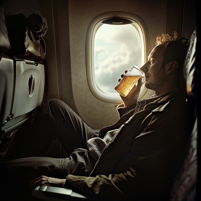Alkoholische Getränke sind im Flugzeug besonders problematisch.