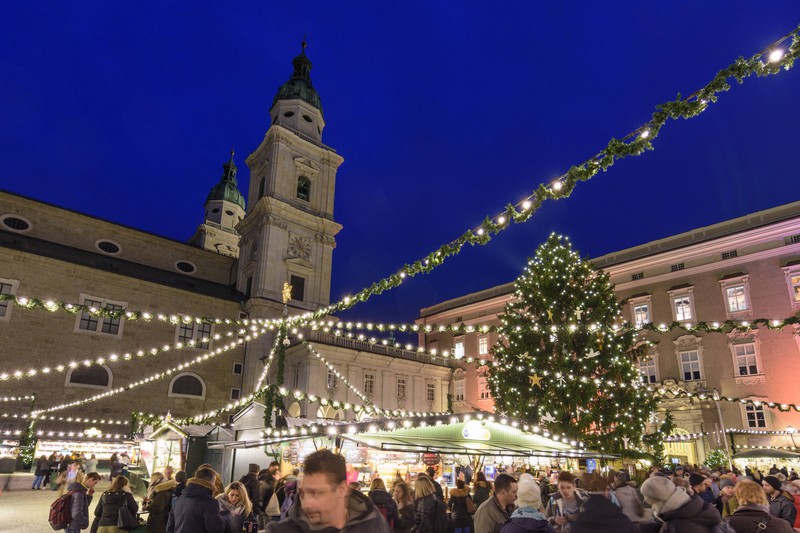 Der Weihnachtsmarkt in Salzburg ist der bekannteste in Österreich.