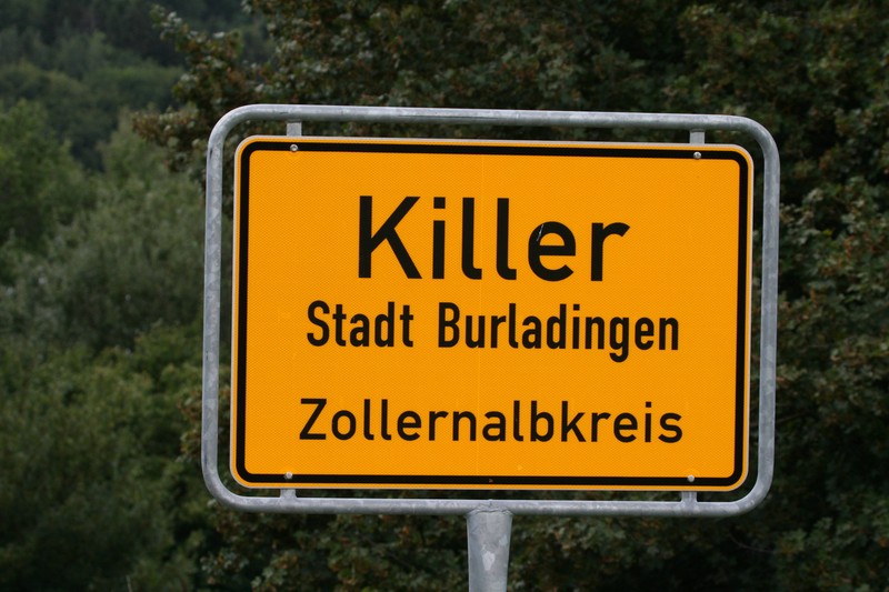 Der Ortsname Killer ist sehr seltsam.