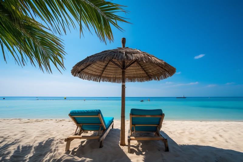 An einigen Orten gibt es am traumhaften Strand besonders blaues Meer.