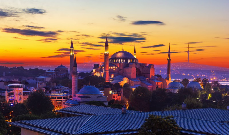 Zu sehen ist die Stadt Istanbul in der Türkei.