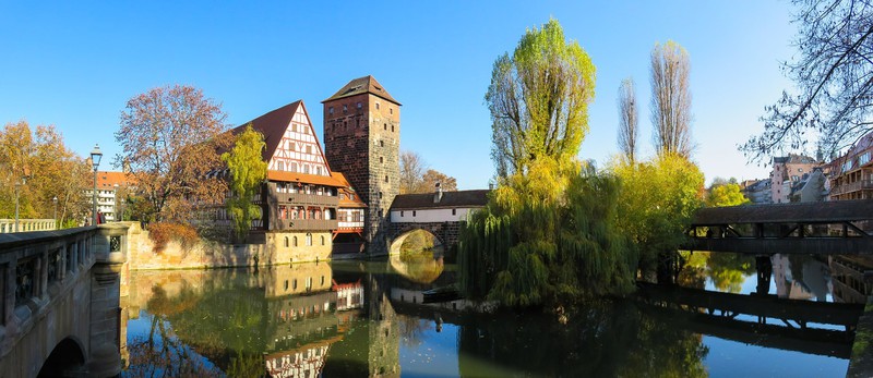 Zu sehen ist die Stadt Nürnberg in Deutschland.