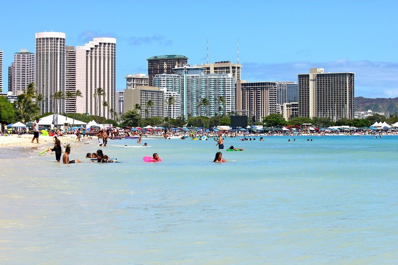 Der Waikiki Beach auf Hawaii soll ein Reinfall sein
