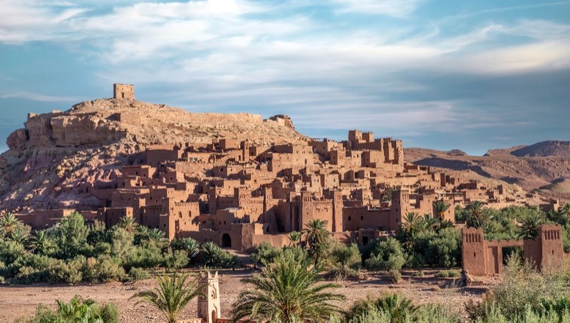 Aït Benhaddou (UNESCO-Welterbe) wurde für „Odyssey“ zur antiken Stadt Troja umgebaut.