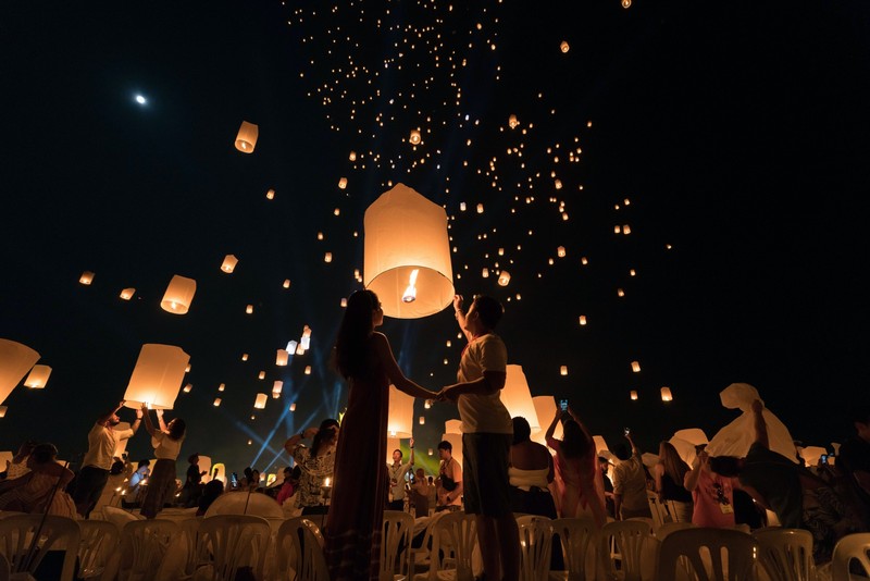 Das Lichterfest ist eine echte Sehenswürdigkeit in Thailand!