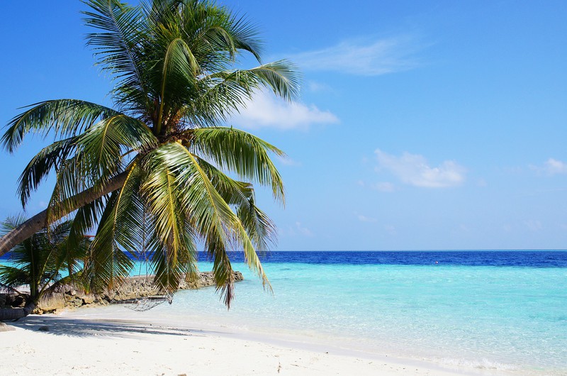 Abgebildet ist eine Urlaubslandschaft und es geht um sparen im Urlaub.