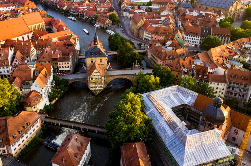 Dieses Bild zeigt die Stadt Bamberg in Deutschland.