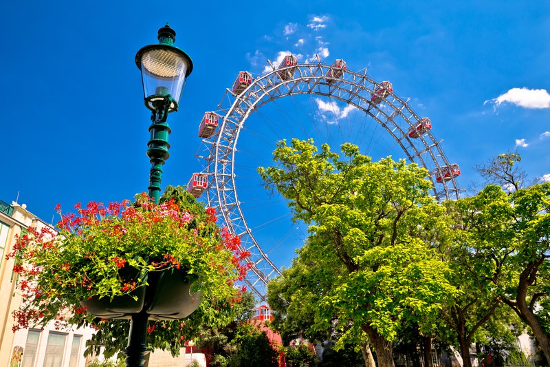 Großes Riesenrad in einem Park