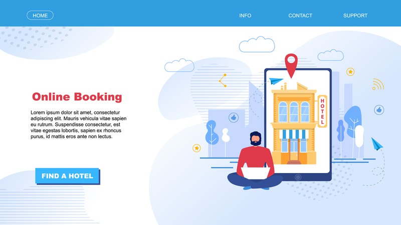 Homepage eines Hostels