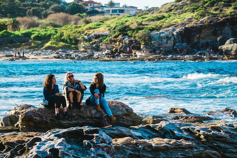 Freunde am Meer