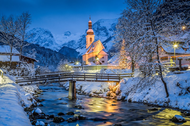 Oberbayern im Winter