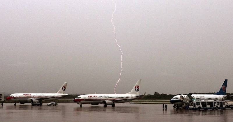 Blitzeinschläge sind für Passagiere oft sehr laut.