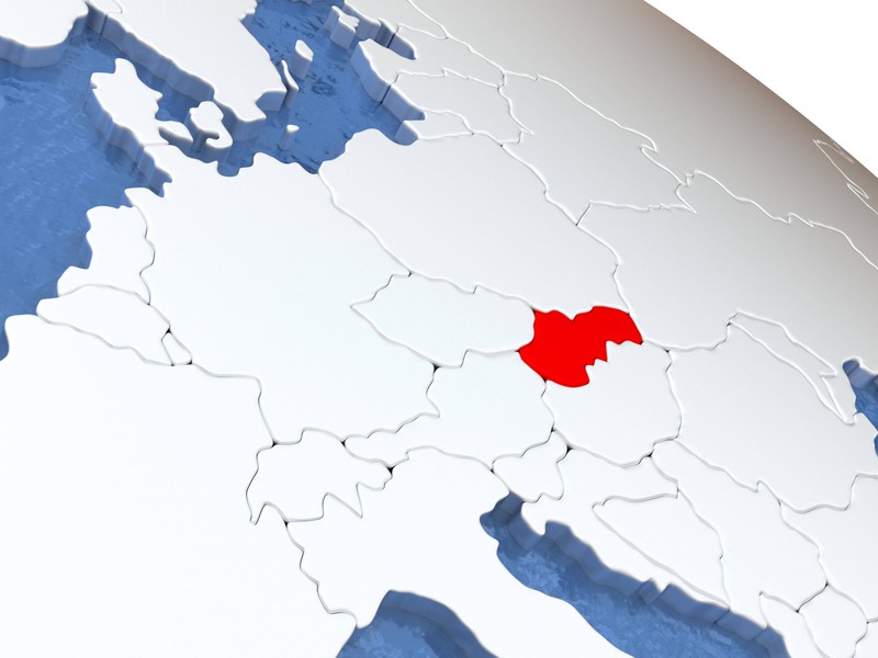 Ein kleines Land in Europa nur der Umriss