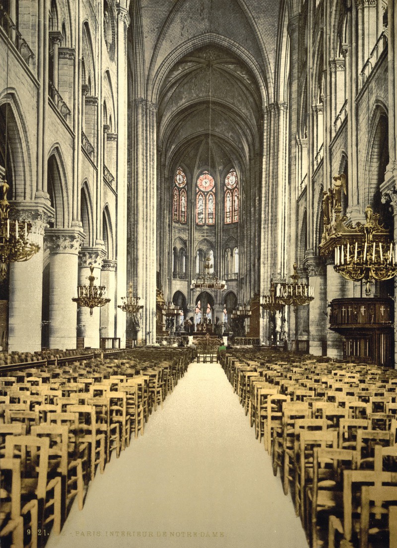 Notre Dame, das Interior in den Jahren 1890-1900