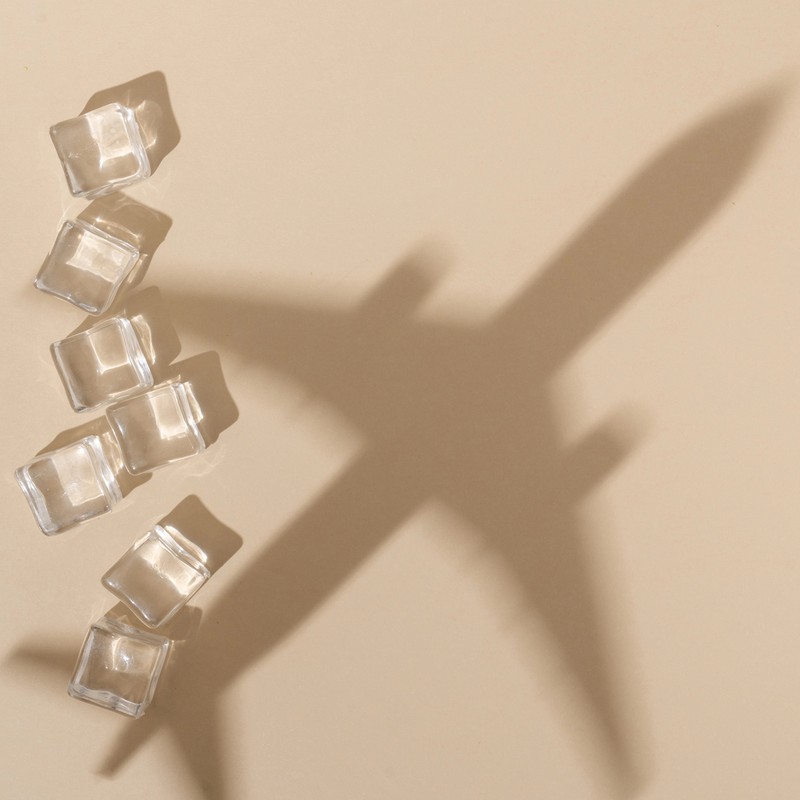 Im Flugzeug sollte man nie Eiswürfel zu seinem Getränk bestellen. Denn das Wasser kann verunreinigt sein