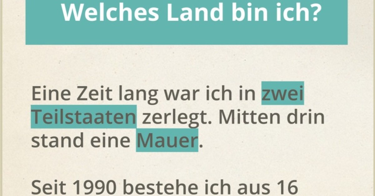 Welches Land wird in unserem Rätsel gesucht?