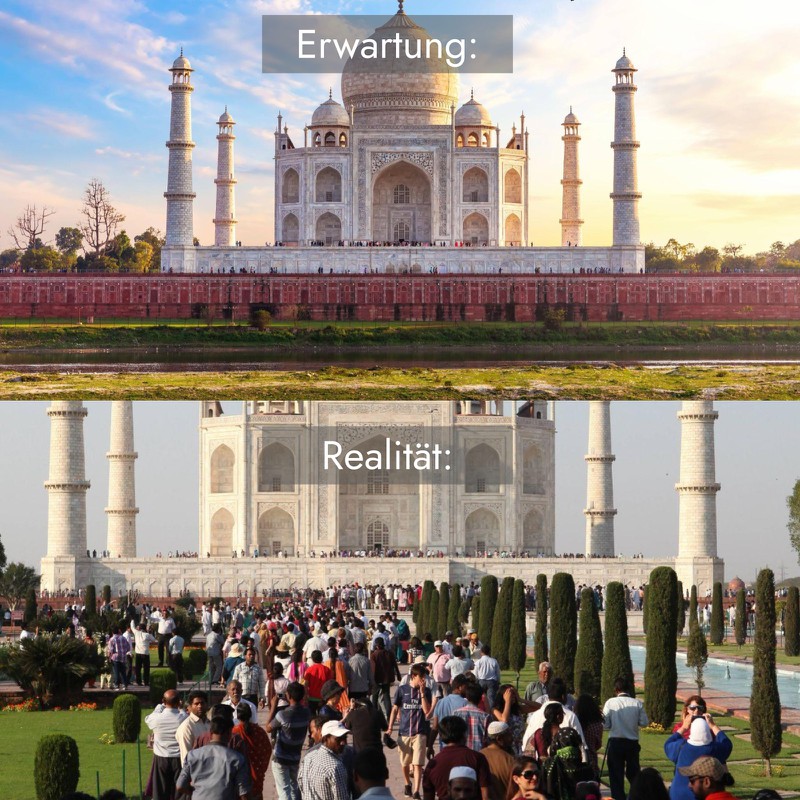 Der Taj Mahal zieht viele Touristen an