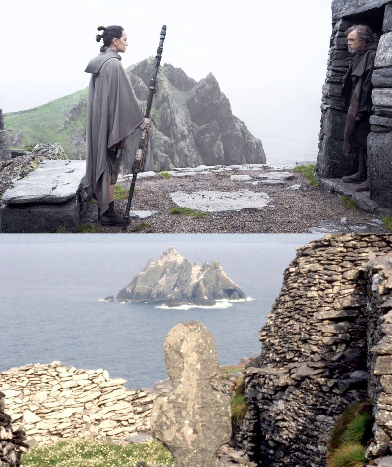 In Irland gibt es die Insel Skellig, die als Schauplatz für die neuen „Star Wars“-Filme diente