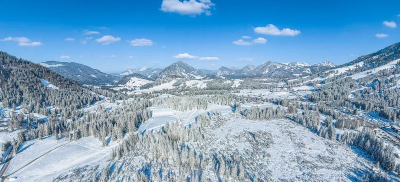 Oberjoch in Bayern verwandelt sich in ein richtiges Winter Wunderland.