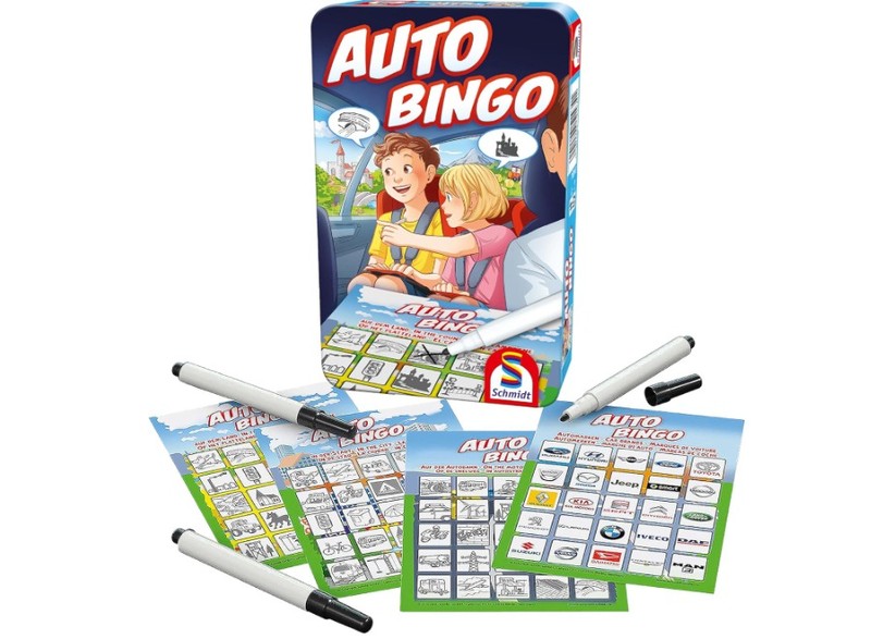 Autobingo gegen Langeweile auf langen Fahrten.