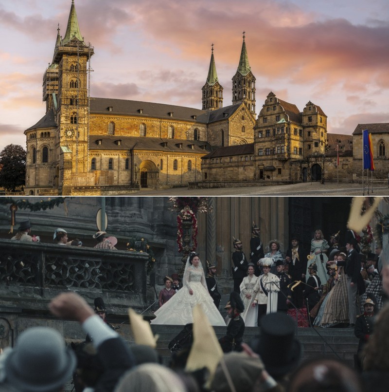 Die Hochzeit von Sisi und Franz spielte auf dem Bamberger Domplatz.