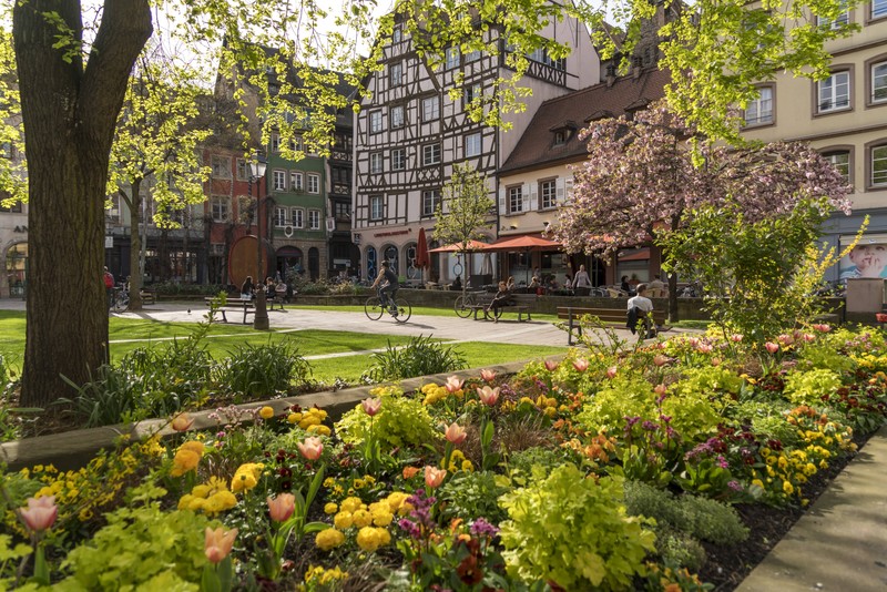 Straßburg ist nicht weit von der deutschen Grenze entfernt.